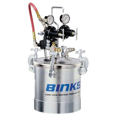 Paint tank, 2.8 gal, 2 regulator, with agitator | Clemtex